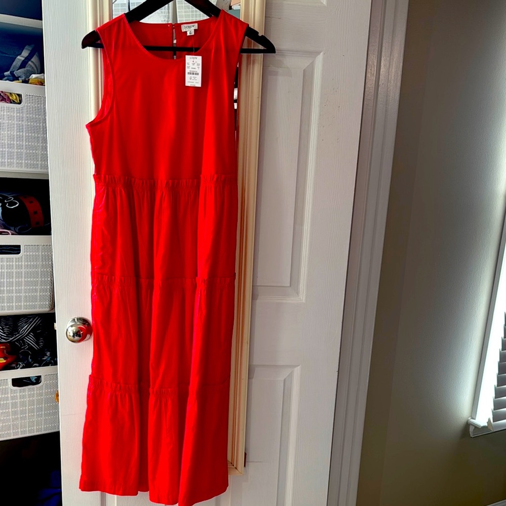 Elegant Orange Sleeveless Dress JCREW Factory NWT Size 4